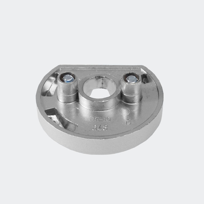 Rosette poignée à ficher - verrouillable - commande inversée Argenté | Droit