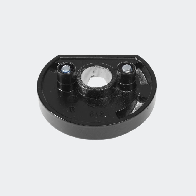 Rosette poignée à ficher - verrouillable - commande inversée Noir RAL9005 | Gauche