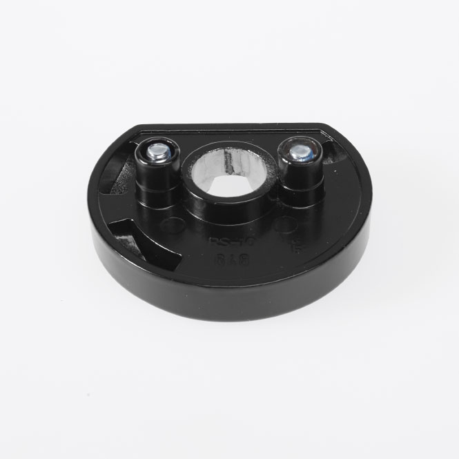 Rosette poignée à ficher - verrouillable - commande inversée Noir RAL9005 | Droit