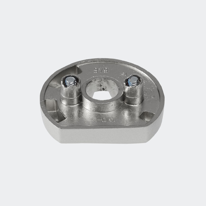 Rosette poignée à ficher - verrouillable - commande inversée Inox | Gauche