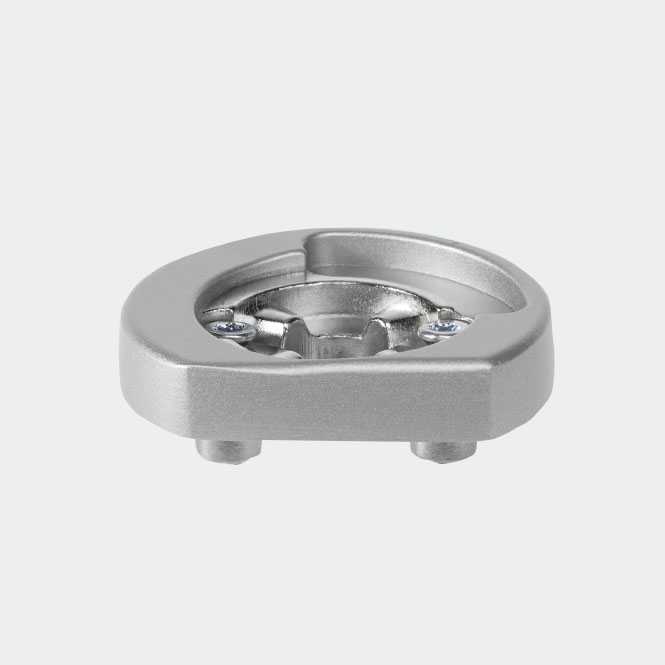 Rosette poignée à ficher - verrouillable - commande inversée Inox | Droit