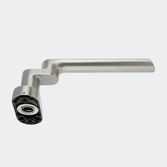 Poignée de porte en Design ou en L, 279640 Inox | Coudée