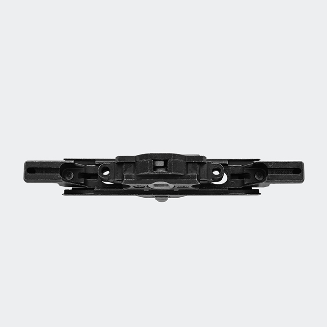 Crémone de verrouillage encastrée avec anti-fausse manœuvre, axe 43 mm, 28726800 Noir | avec blocage anti-fausse manœuvre