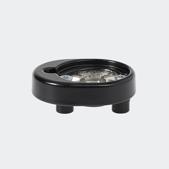 Rosette poignée à ficher - verrouillable Noir RAL 9005