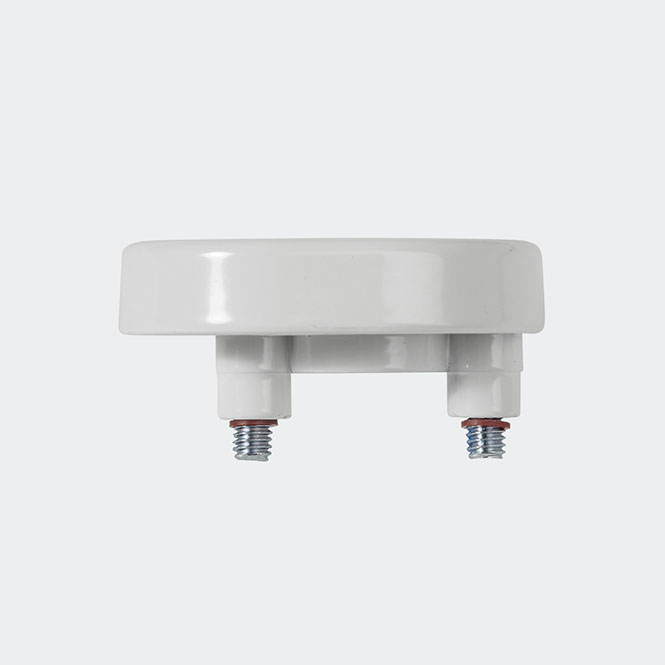 Rosette poignée à ficher - verrouillable Blanc RAL 9010