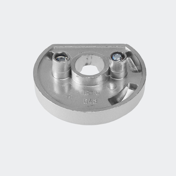 Rosette poignée à ficher - verrouillable - commande inversée Argenté | Gauche