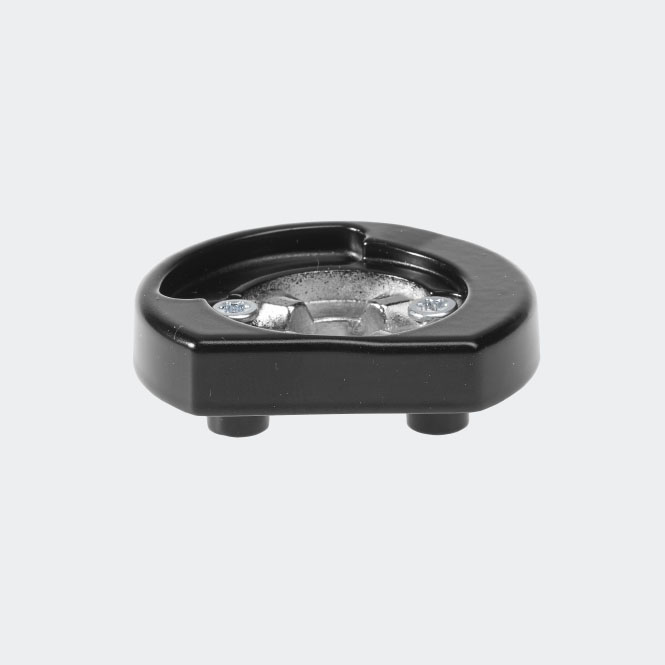 Rosette poignée à ficher - verrouillable - commande inversée Noir RAL9005 | Gauche