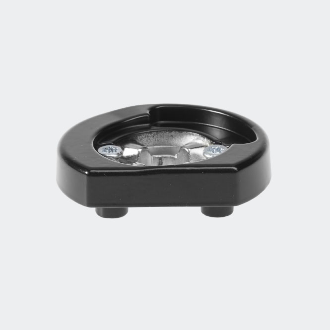 Rosette poignée à ficher - verrouillable - commande inversée Noir RAL9005 | Droit