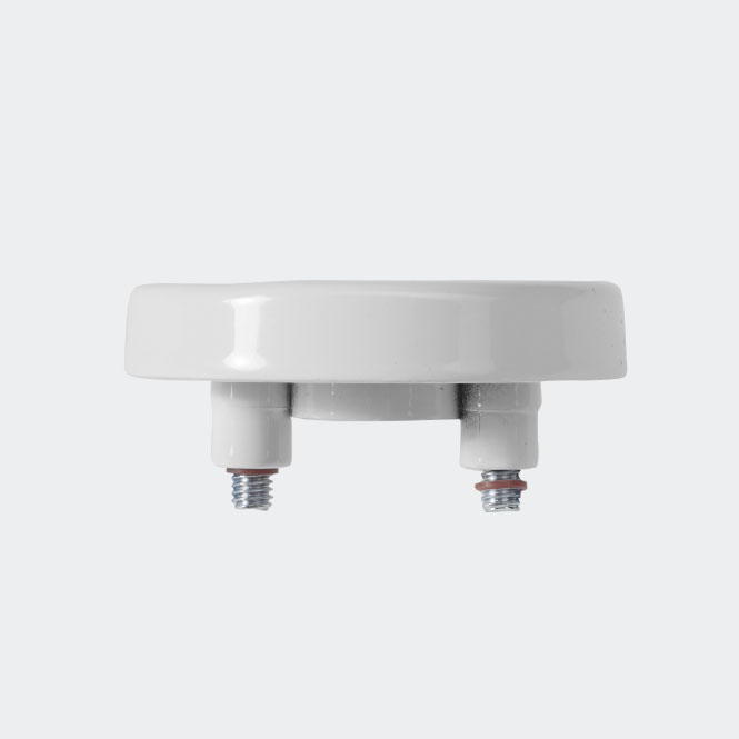 Rosette poignée à ficher - verrouillable - commande inversée Blanc RAL9016 | Gauche