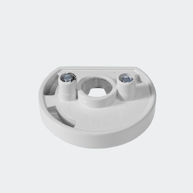 Rosette poignée à ficher - verrouillable - commande inversée Blanc RAL9016 | Droit