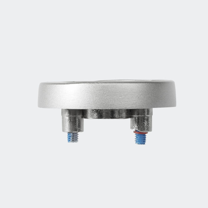 Rosette poignée à ficher - verrouillable - commande inversée Inox | Gauche