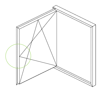 Crémone de verrouillage encastrée 23 mm 243033 gauche