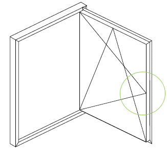 Crémone de verrouillage encastrée 23 mm 243034 droit