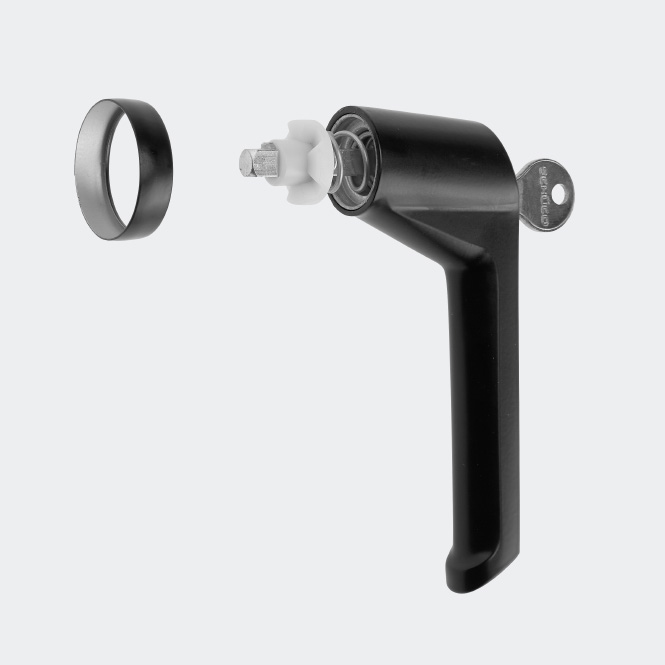 Poignée de fenêtre à ficher - verrouillable 