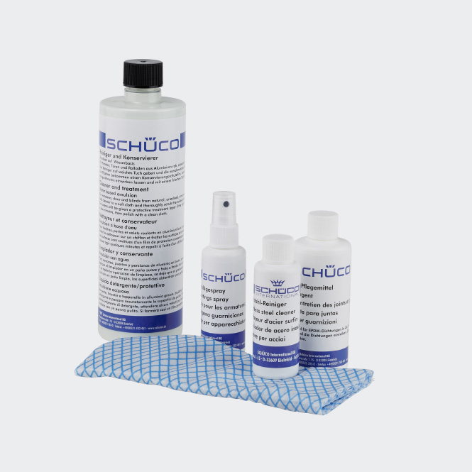 Schüco Kit d'entretien et de nettoyage menuiserie aluminium, 298672 